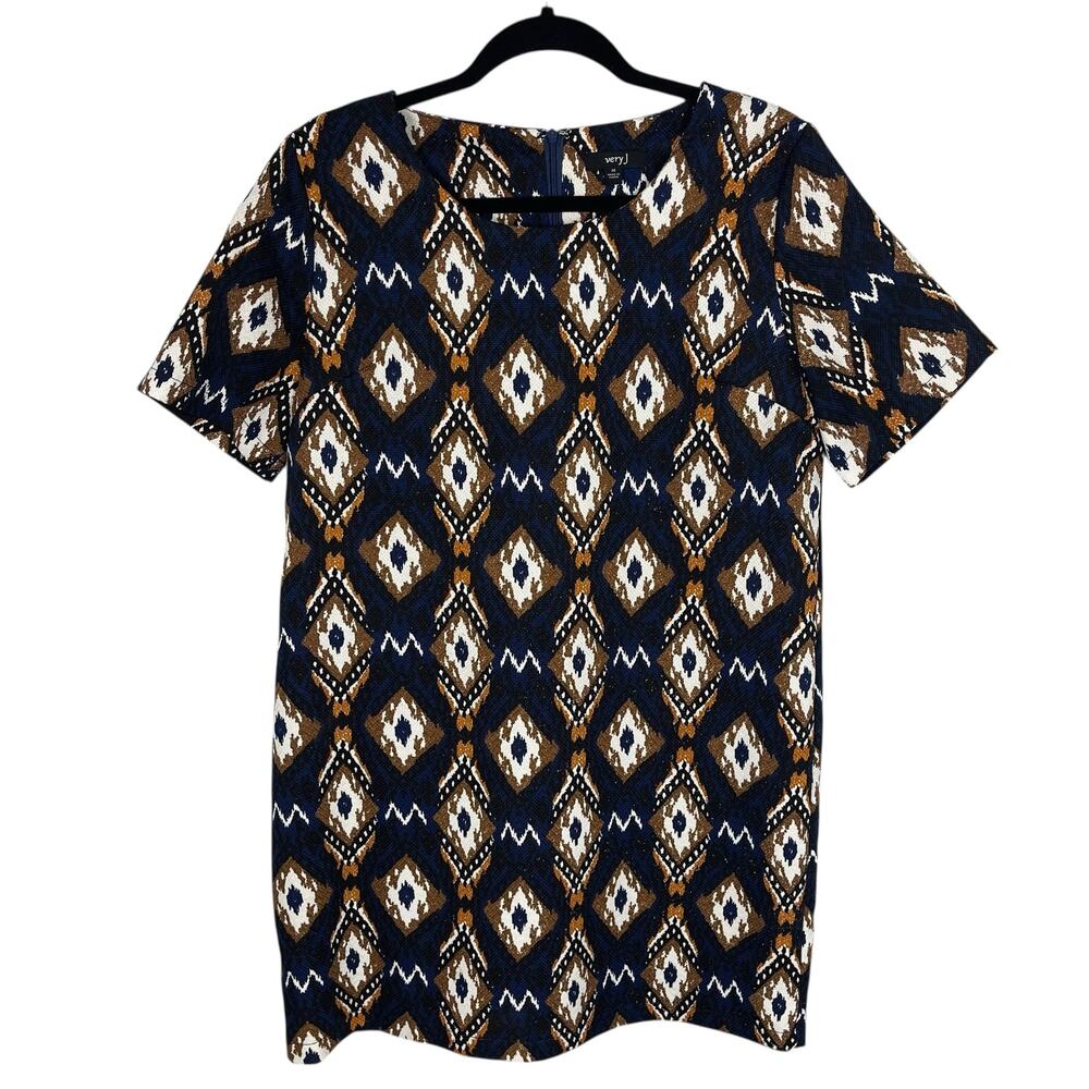 VERY J Women's SHORT DRESS Navy Blue Size MEDIUM